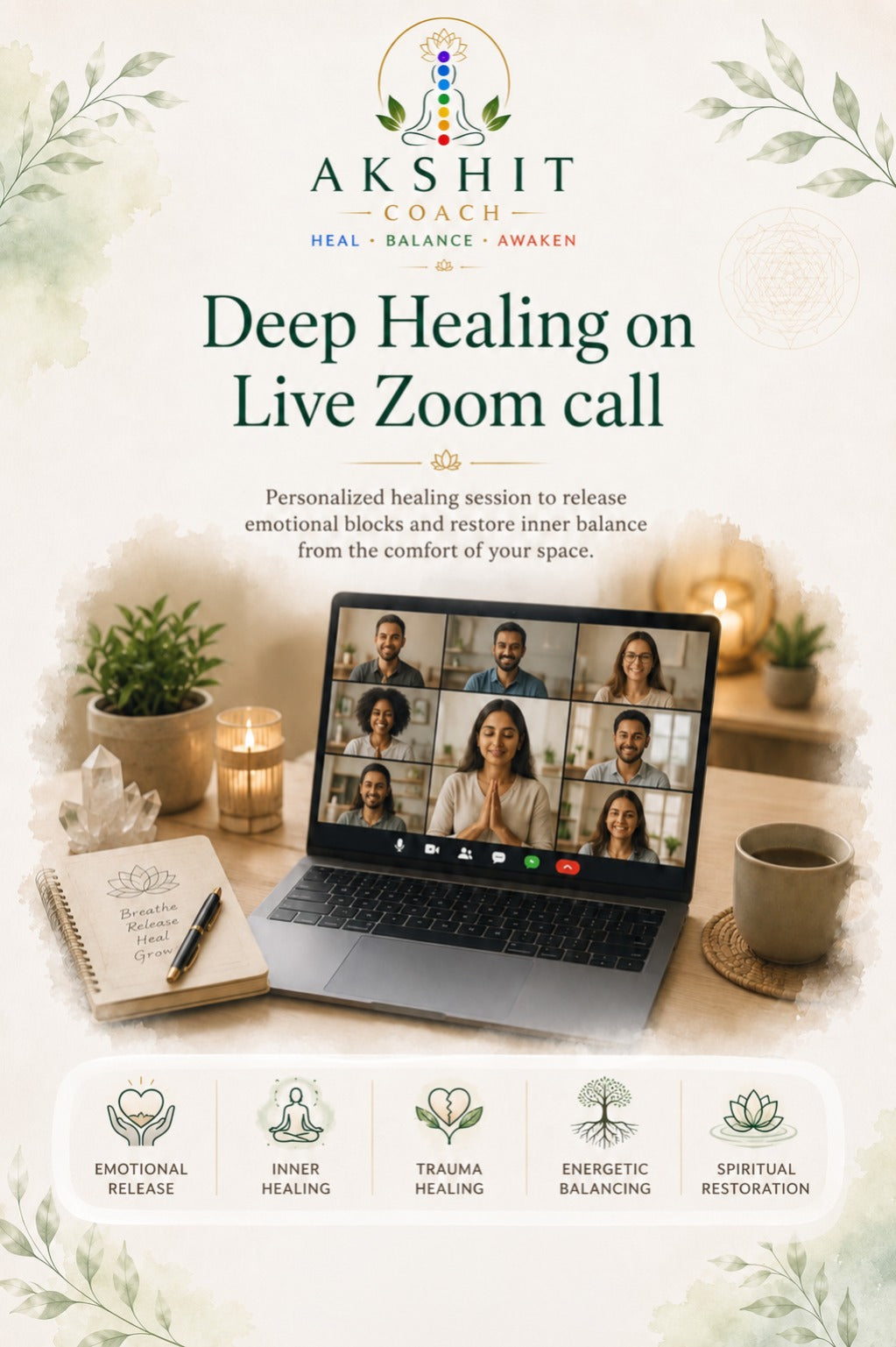 Deep Healing on Live Zoom call