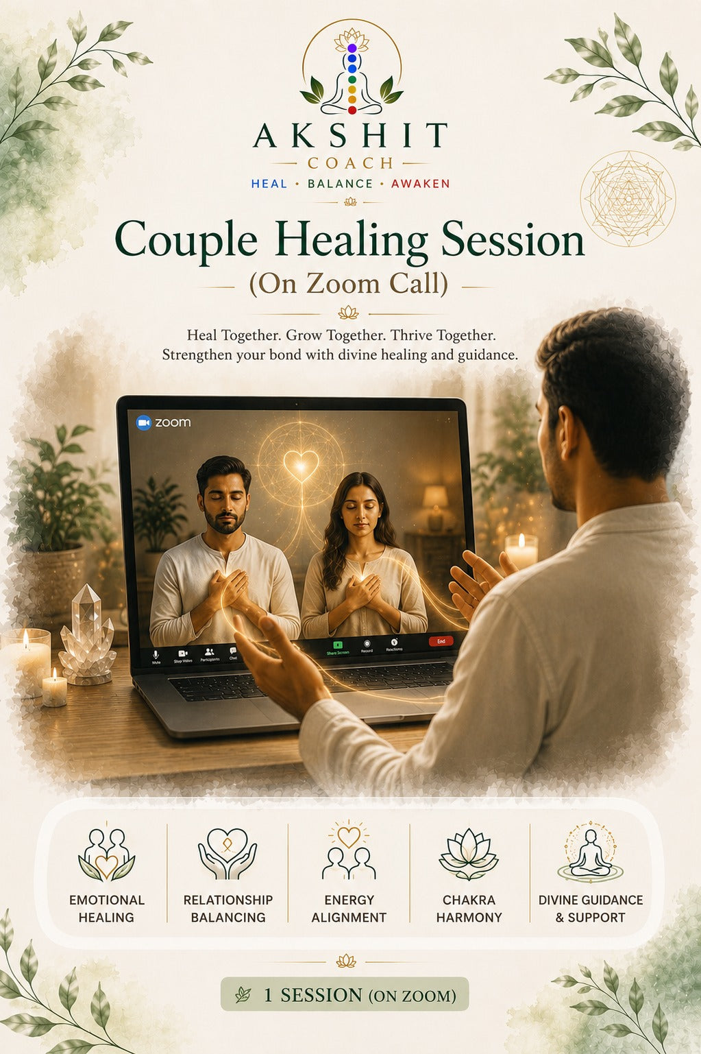 Couple Healing on Live Zoom call